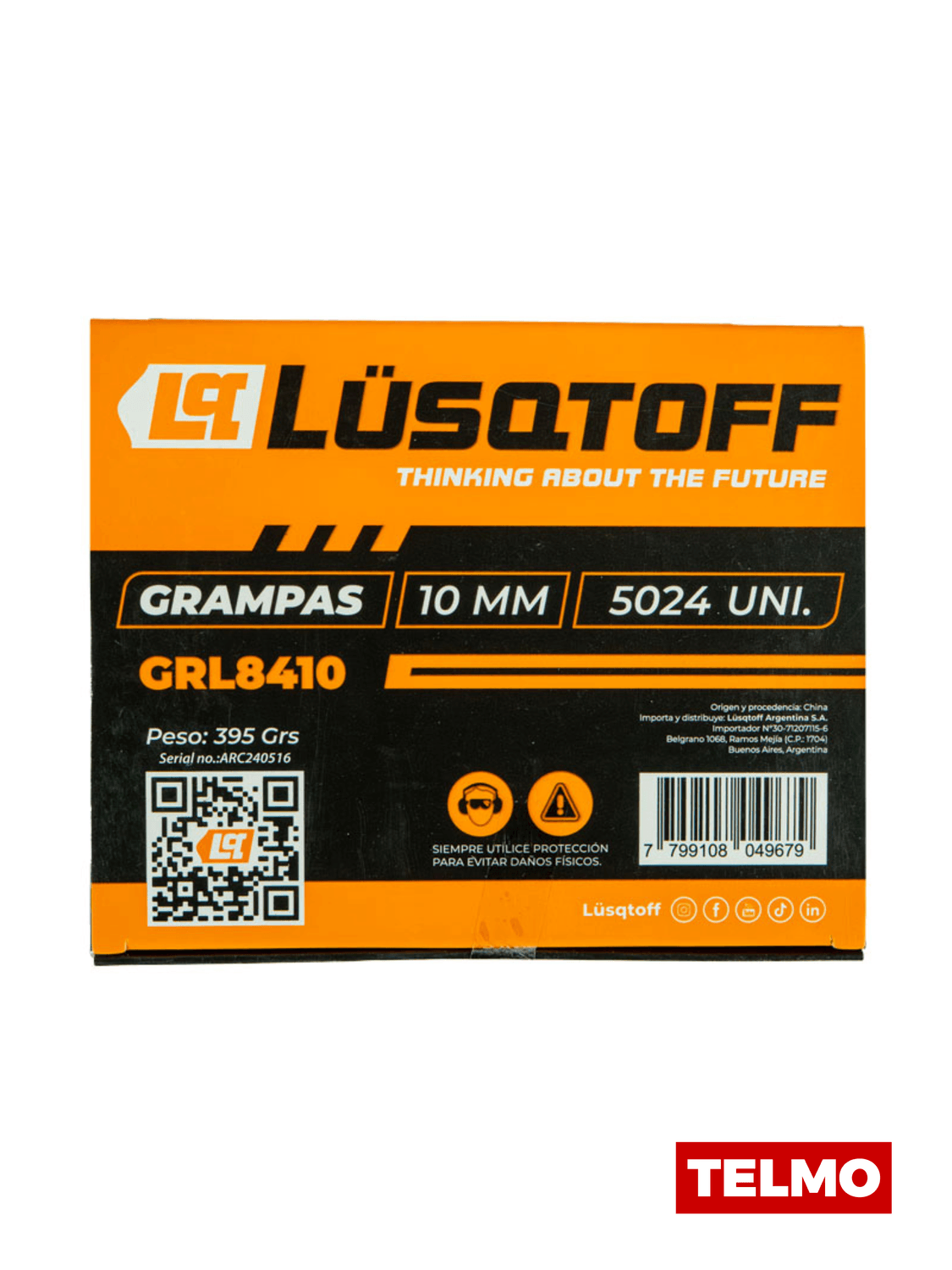Grampas 10mm 5000 Unidades GRL8410 - Lusqtoff, foto real
