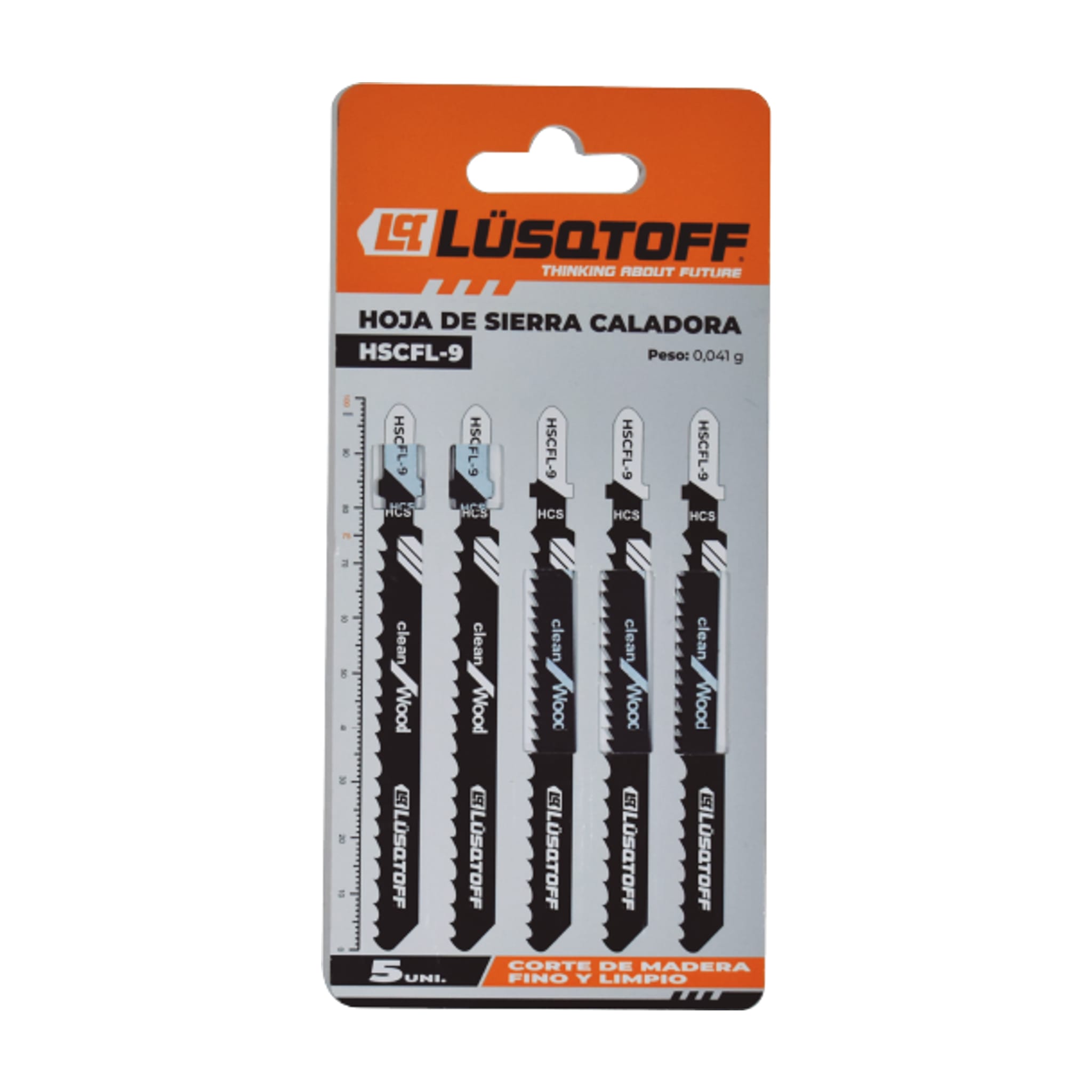 Hojas Sierra Caladora Madera Encastre T Dientes 2,5mm 5 Unidades HSCFL-9 - Lusqtoff