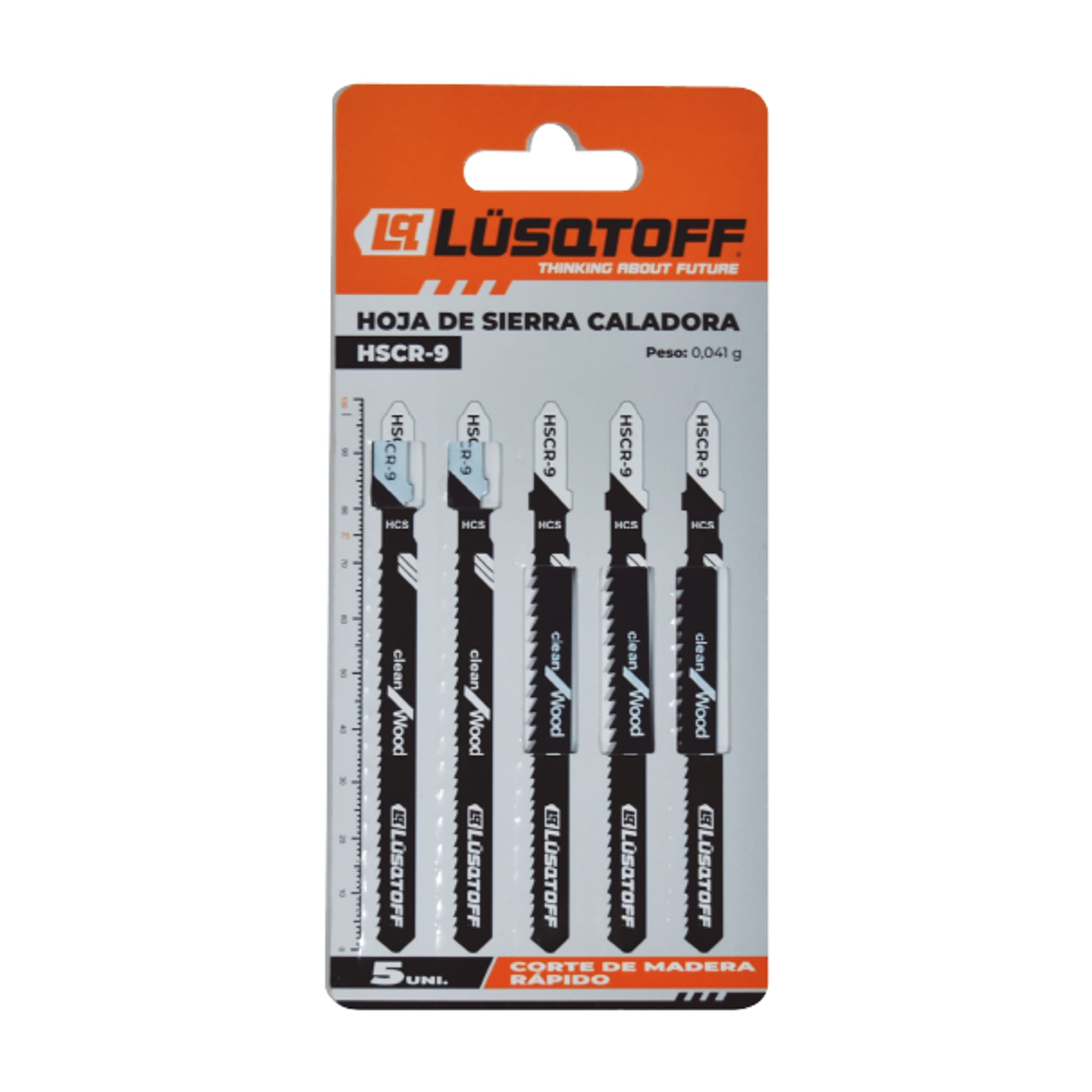 Hojas Sierra Caladora Madera Corte Rápido Dientes 2,5mm Encastre T 5 Unidades HSCR-9 - Lusqtoff