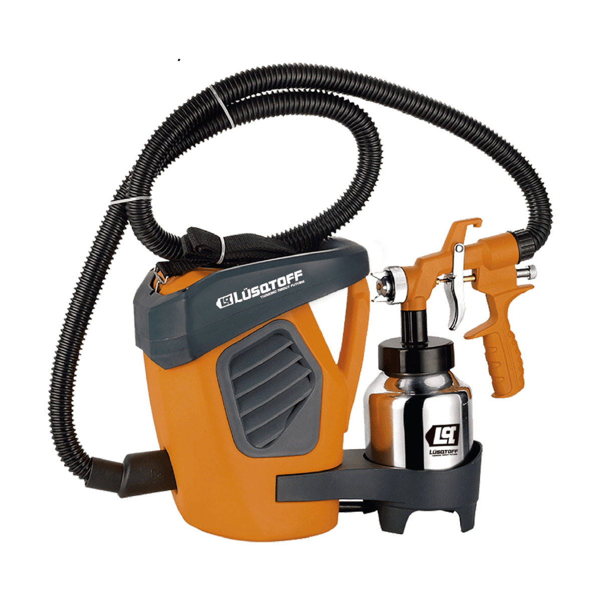 Equipo Pintar Eléctrico HVLP 600W Boquilla 1,8mm Depósito Metálico 1L + Manguera 1,5m HTEP-1007 - Lusqtoff