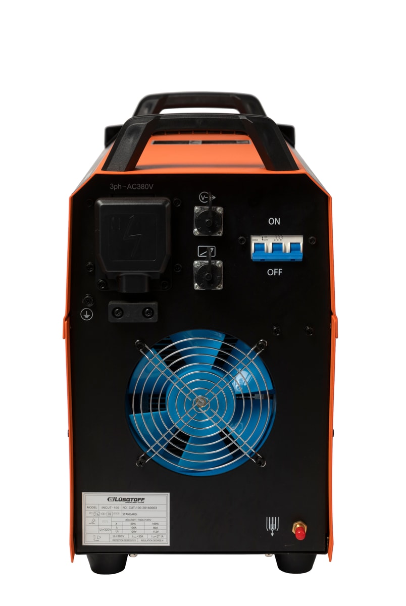 Cortadora Plasma 100A Trifásica 380V Corte 40mm Arco Piloto IGBT + Torcha Black Wolf INCUT-100 - Lusqtoff