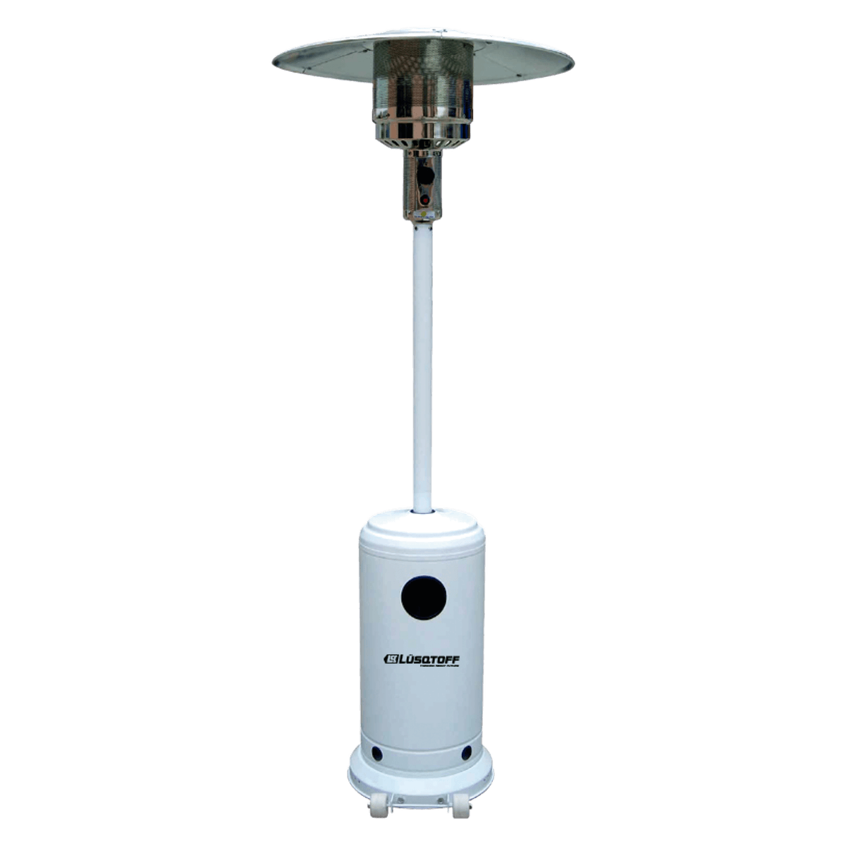 Calefactor Exterior Hongo Gas Envasado 10.000 Kcal Radio 6m Blanco JK-1008 - Lusqtoff