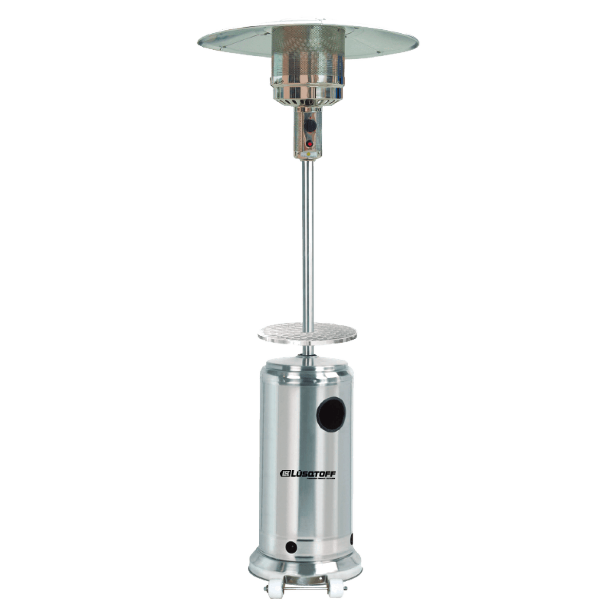 Calefactor Exterior Hongo Gas Envasado 10.000 Kcal Radio 6m Altura 2,2m Blanco JK-1008 - Lusqtoff