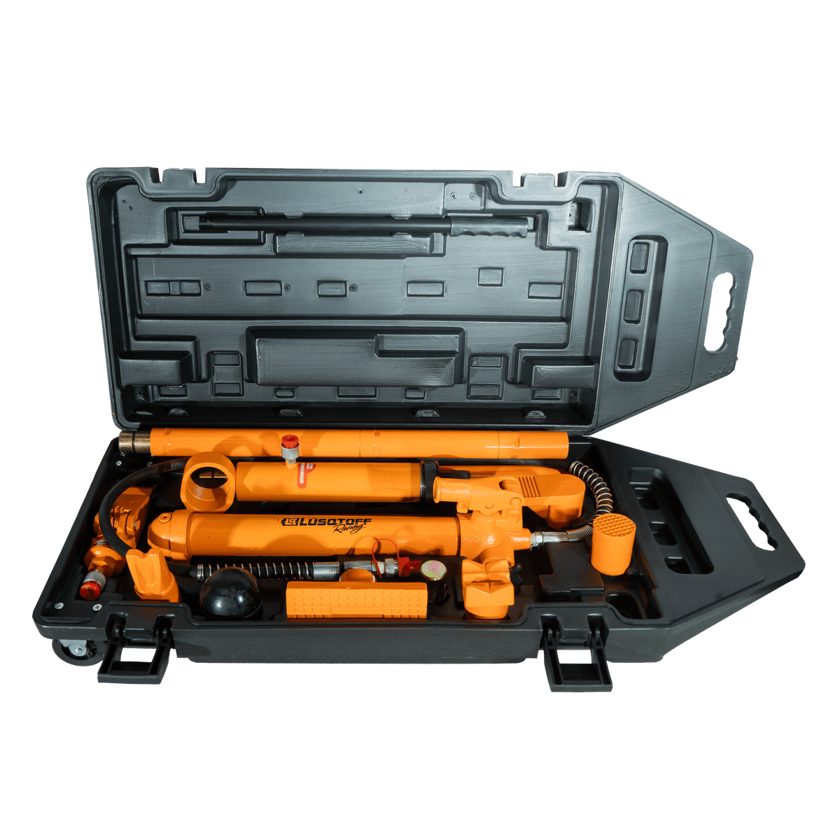 Expansor Hidráulico Chapista 10 Tn Elevación 152mm + Estuche Organizador JK-1003 - Lusqtoff