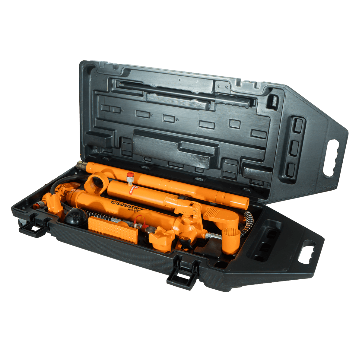 Expansor Hidráulico Chapista 10 Tn Elevación 152mm + Estuche Organizador JK-1003 - Lusqtoff