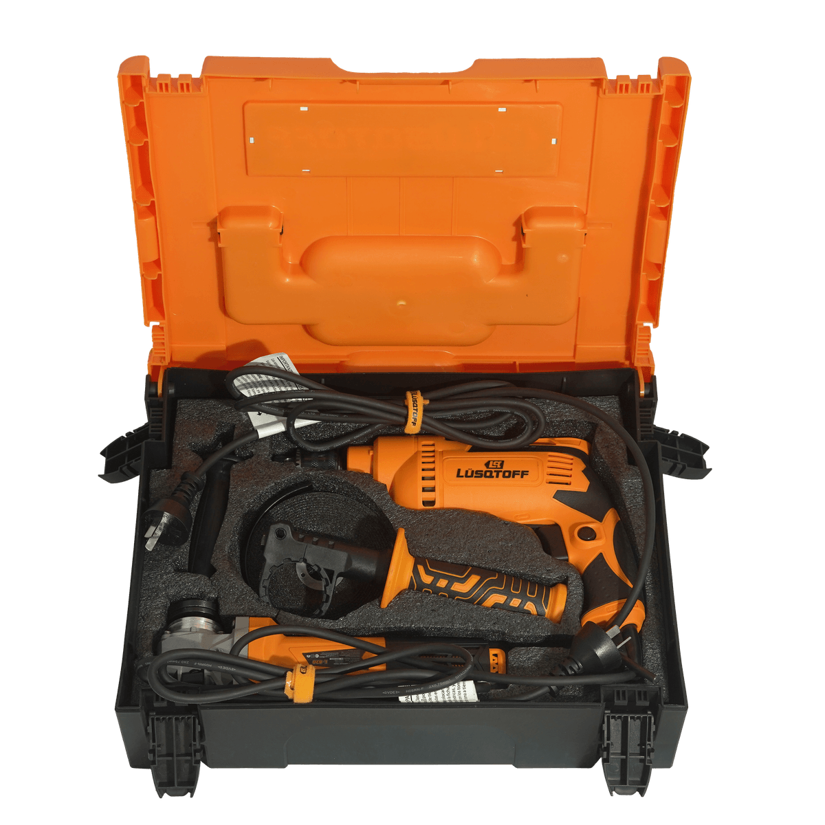 Kit Amoladora Angular 720W 115mm + Taladro Percutor 600W 13mm Velocidad Variable Reversa KATL-8 - Lusqtoff