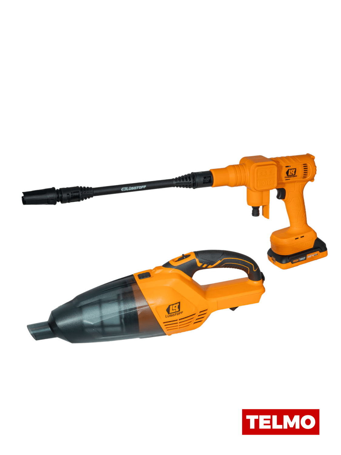 Kit Hidrolavadora Brushless 30 Bar + Aspiradora A Batería 18V + 2 Baterías + Bolso KHAL-8BK - Lusqtoff, foto real