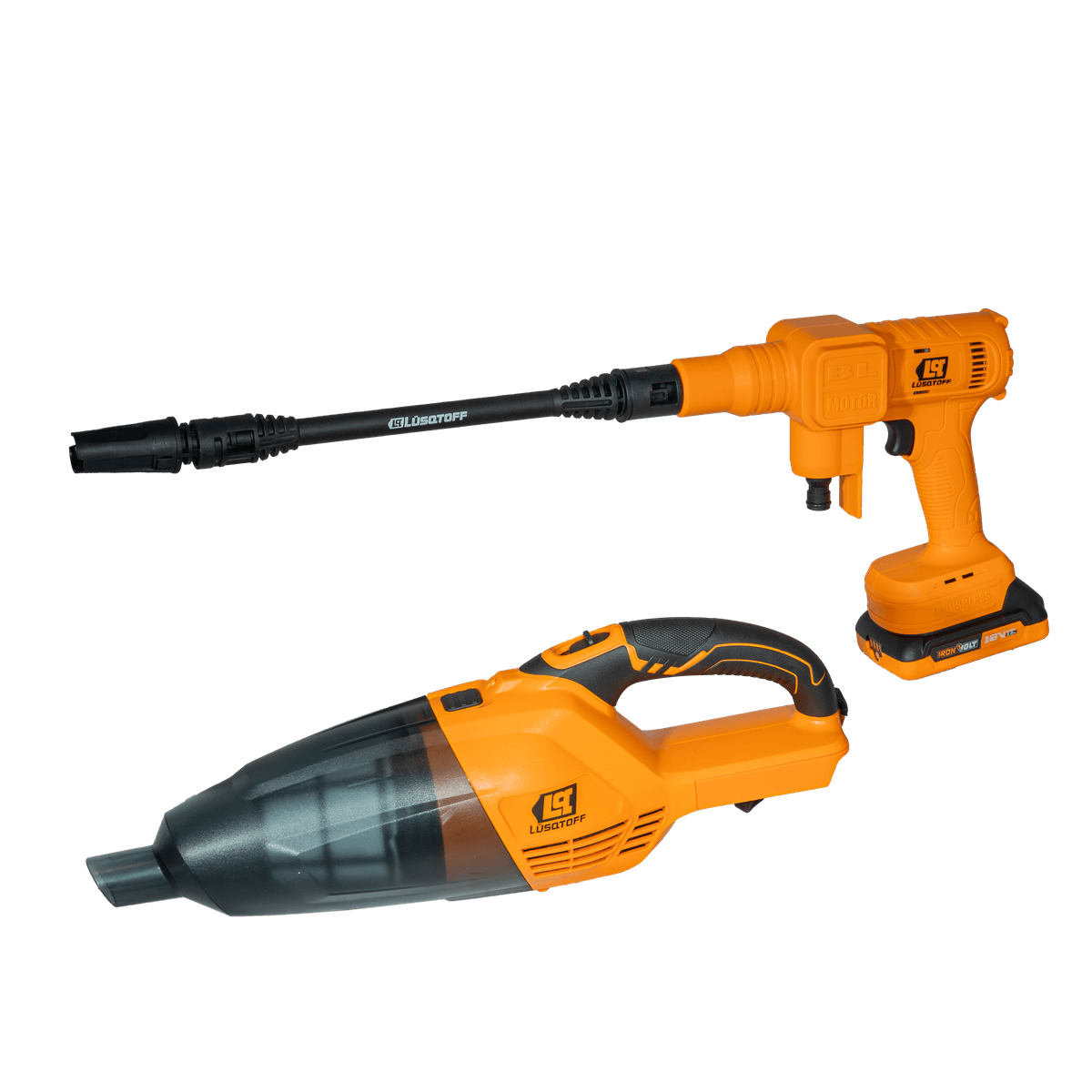 Kit Hidrolavadora Brushless 30 Bar + Aspiradora A Batería 18V + 2 Baterías + Bolso KHAL-8BK - Lusqtoff