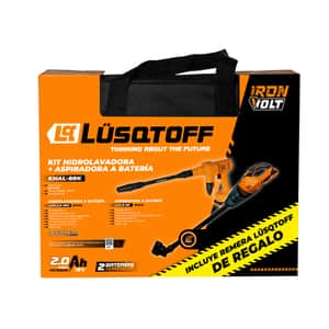 Kit Hidrolavadora Brushless 30 Bar + Aspiradora A Batería 18V + 2 Baterías + Bolso KHAL-8BK - Lusqtoff