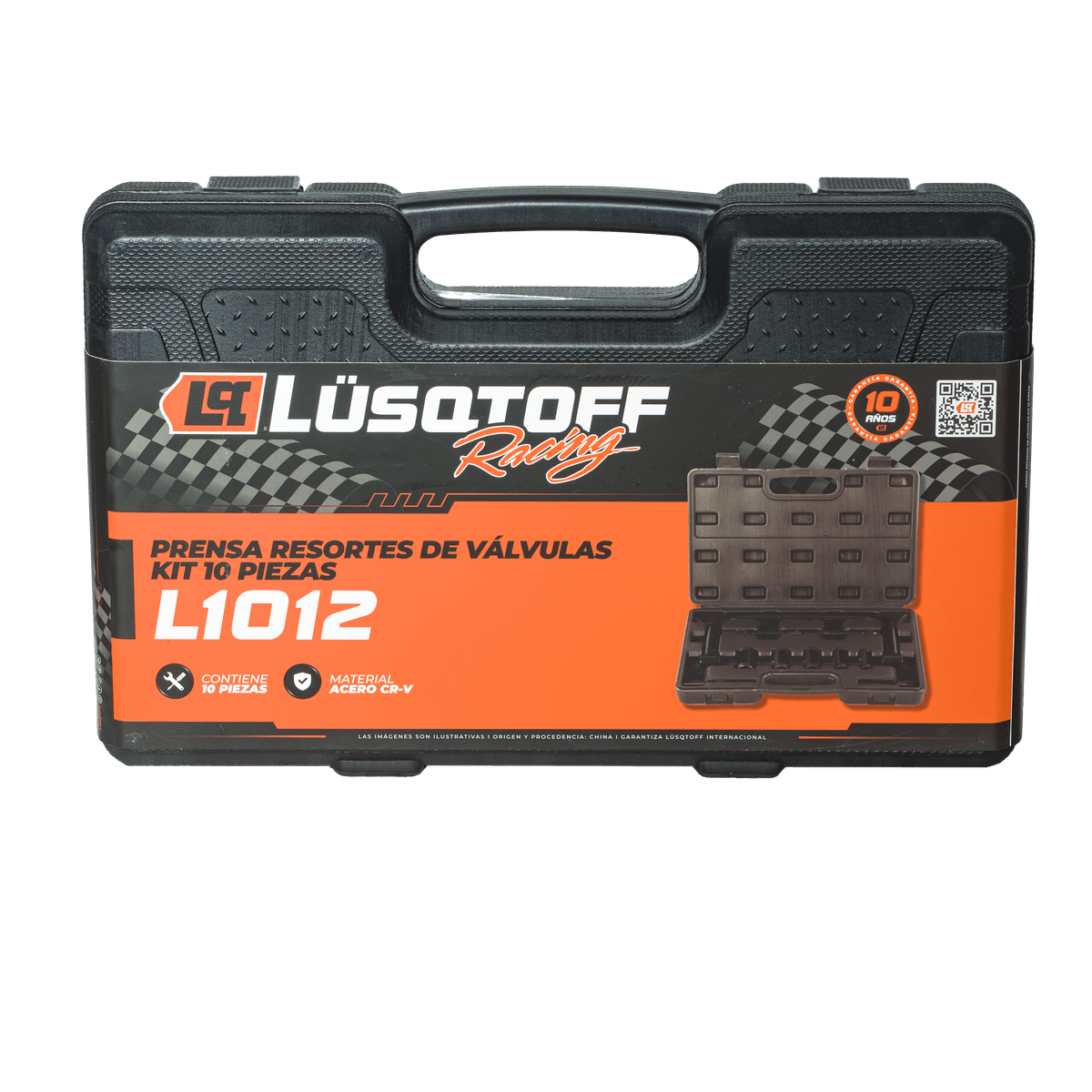 Prensa Resortes Válvulas 16 a 30mm 5 Adaptadores + 3 Tornillos + Púa Magnética L1012 - Lusqtoff