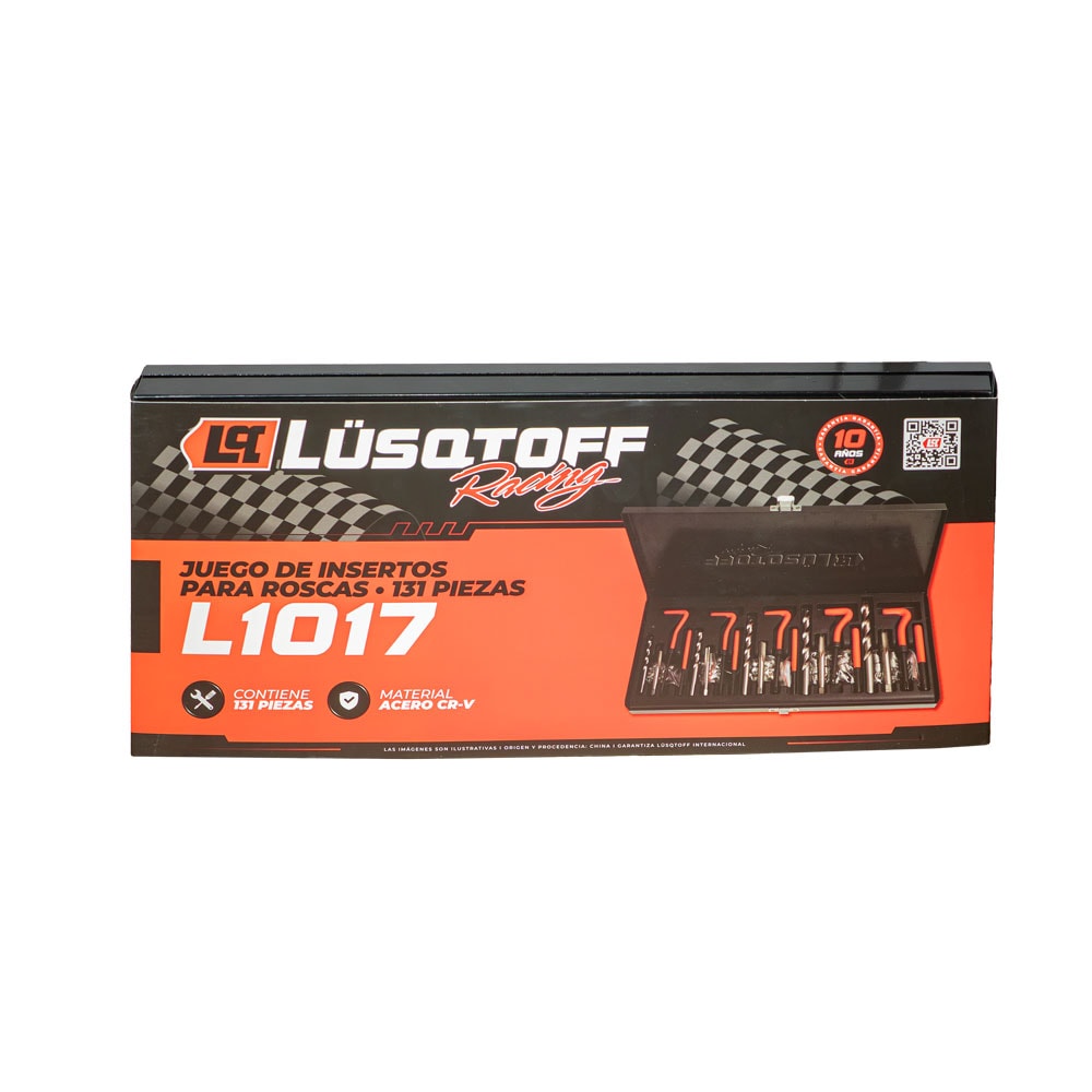 Juego Insertos Reparación Roscas M5 M6 M8 M10 M12 + Machos + Mechas 131 Piezas L1017 - Lusqtoff