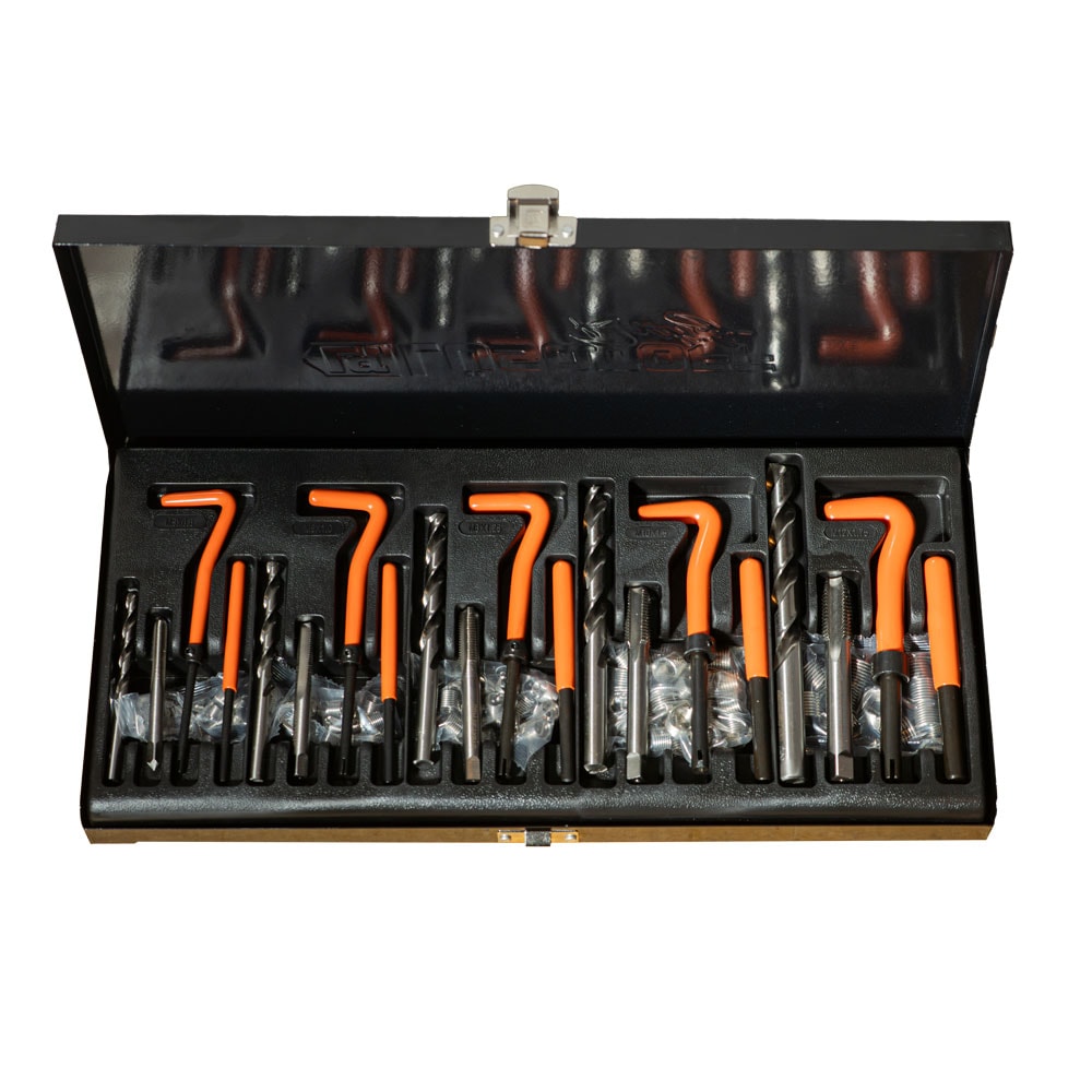 Juego Insertos Reparación Roscas M5 M6 M8 M10 M12 + Machos + Mechas 131 Piezas L1017 - Lusqtoff
