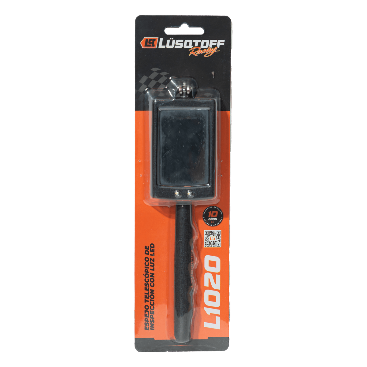 Espejo Inspección Telescópico LED Giro 360° 290 a 876mm Espejo 40x64mm L1020 - Lusqtoff