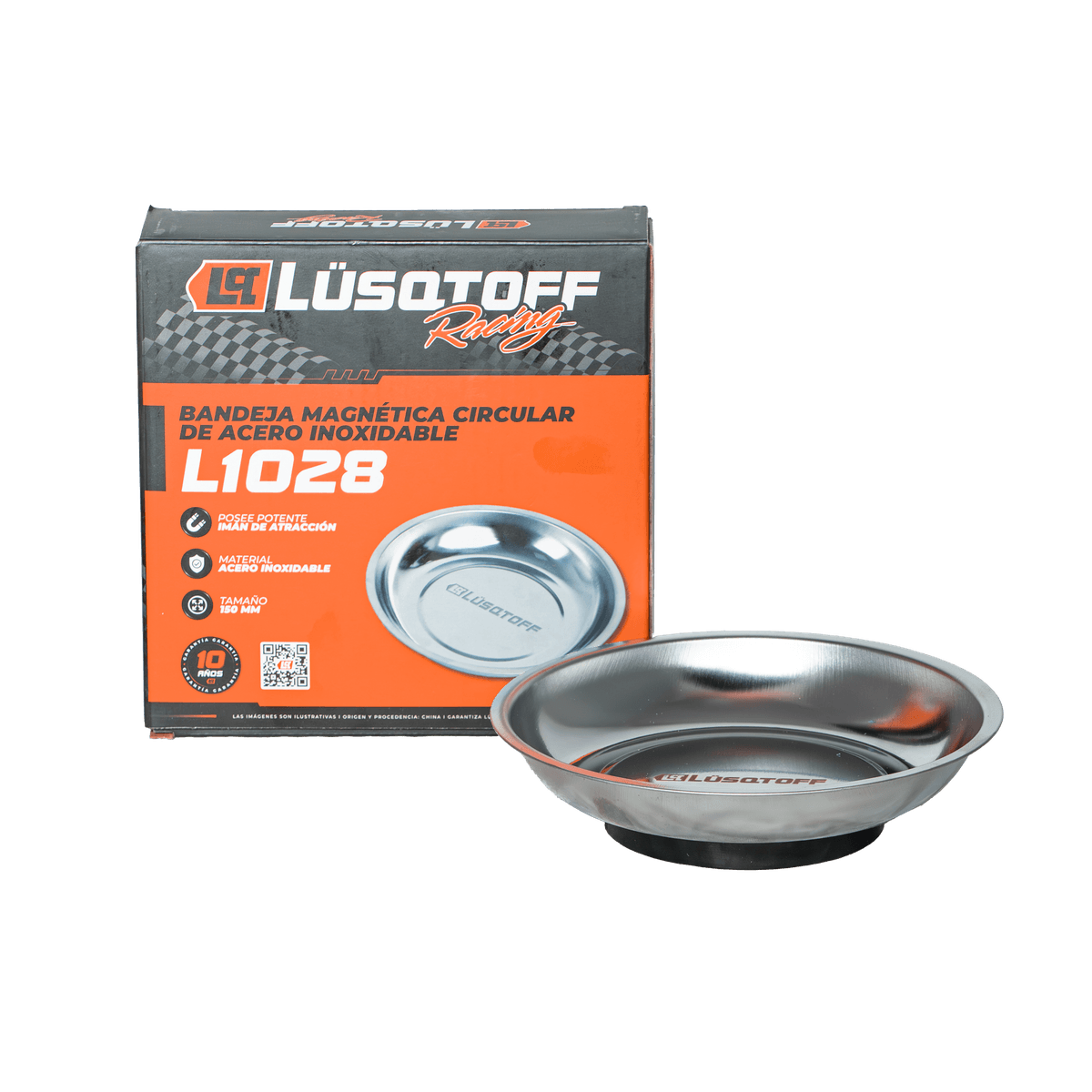 Bandeja Magnética Circular 6" 150mm Acero Inoxidable L1028 - Lusqtoff