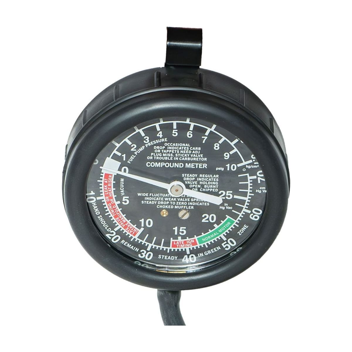 Vacuómetro Medidor Presión Combustible y Vacío 0-10PSI 80mm L1036 - Lusqtoff