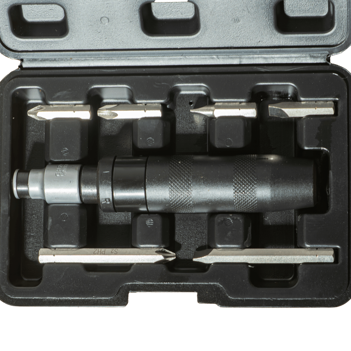 Destornillador Impacto Golpe Encastre 1/2" + 6 Puntas Acero S2 L1039 - Lusqtoff