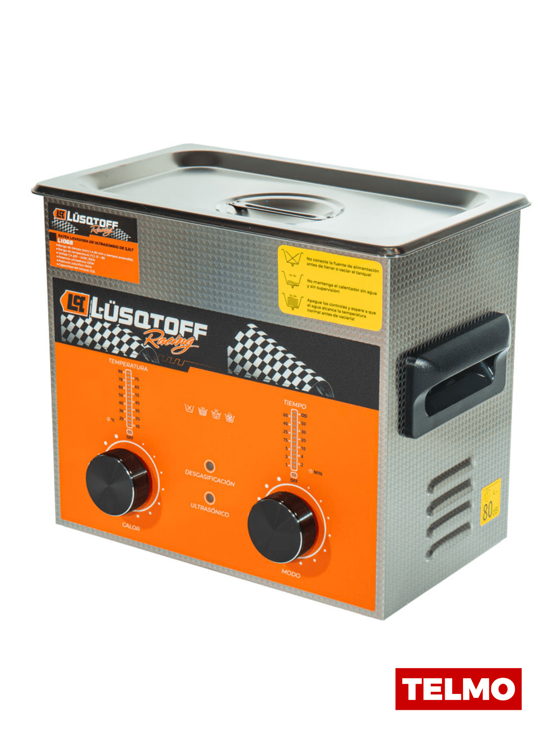 Batea Lavadora Ultrasonido 3,2L 40kHz 120W Calentamiento Acero Inoxidable L1068 - Lusqtoff, foto real