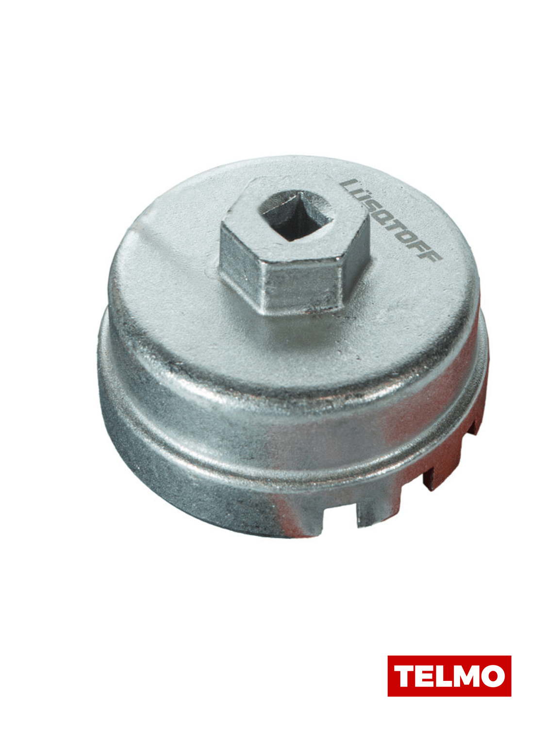 Saca Filtro Aceite Copa 64,5mm 14 Estrías Encastre 3/8" Toyota L1110 - Lusqtoff, foto real