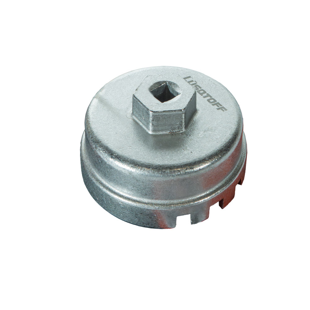 Saca Filtro Aceite Copa 64,5mm 14 Estrías Encastre 3/8" Toyota L1110 - Lusqtoff