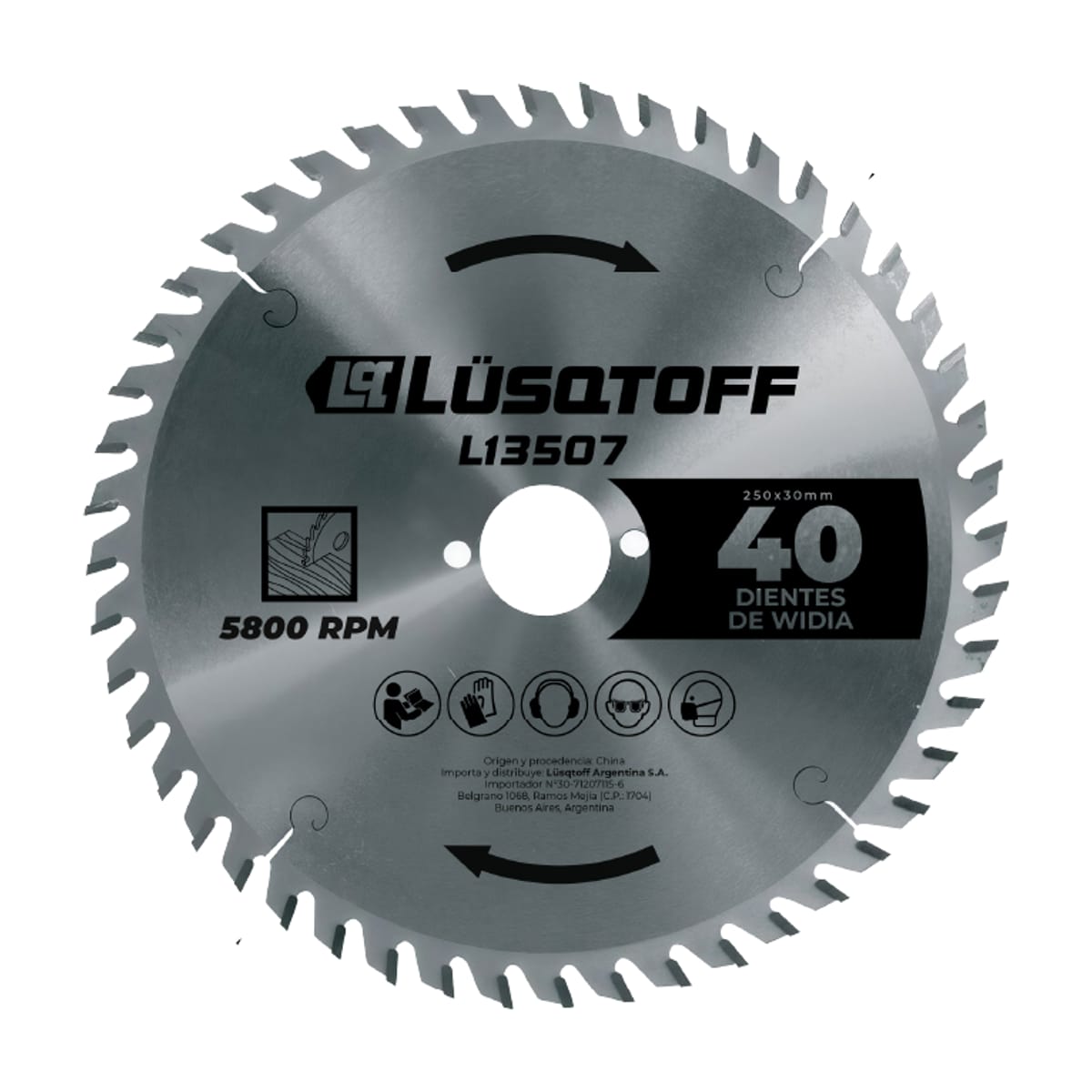 DISCO DE SIERRA 250 MM 40 DIENTES WIDIA