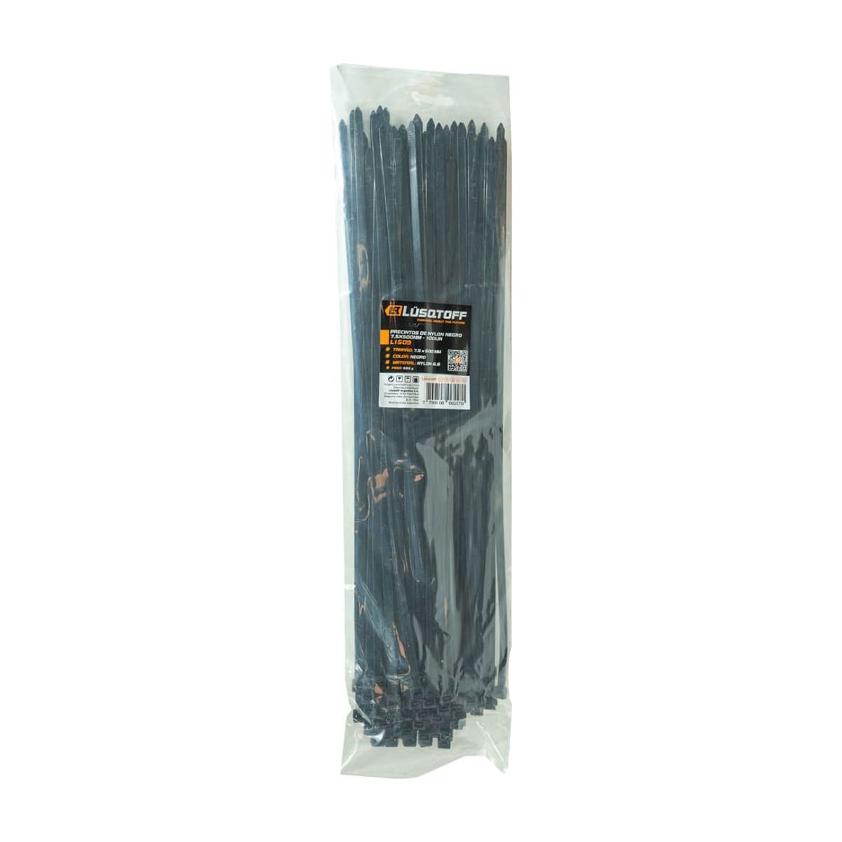 Precintos de Nylon Negro 7,5x500mm L1509 - Lusqtoff