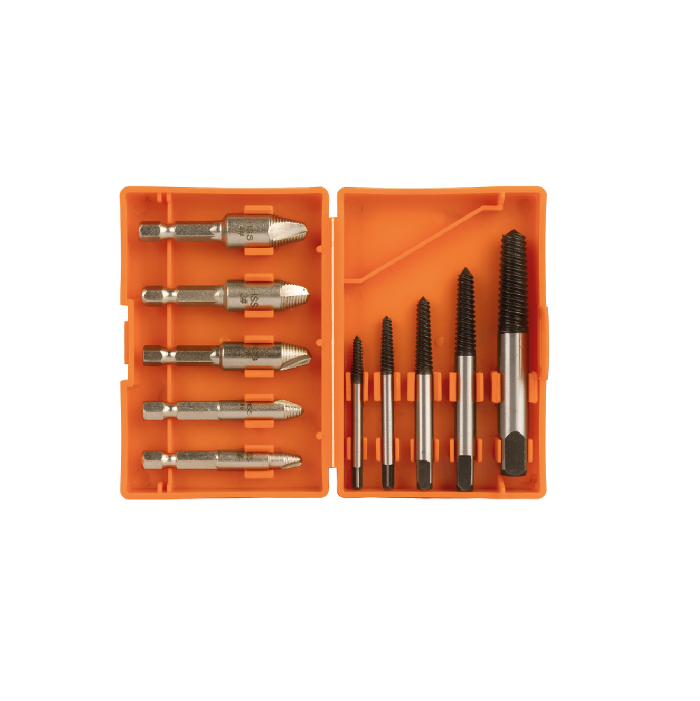 Juego Extractor Tornillos Rosca Izquierda Taladro Atornillador 3-18mm 10 Piezas L1700 - Lusqtoff