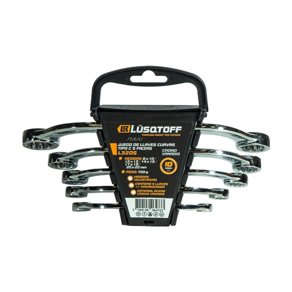 Juego de Llaves Curvas Tipo C 5 Piezas L3205 - Lusqtoff