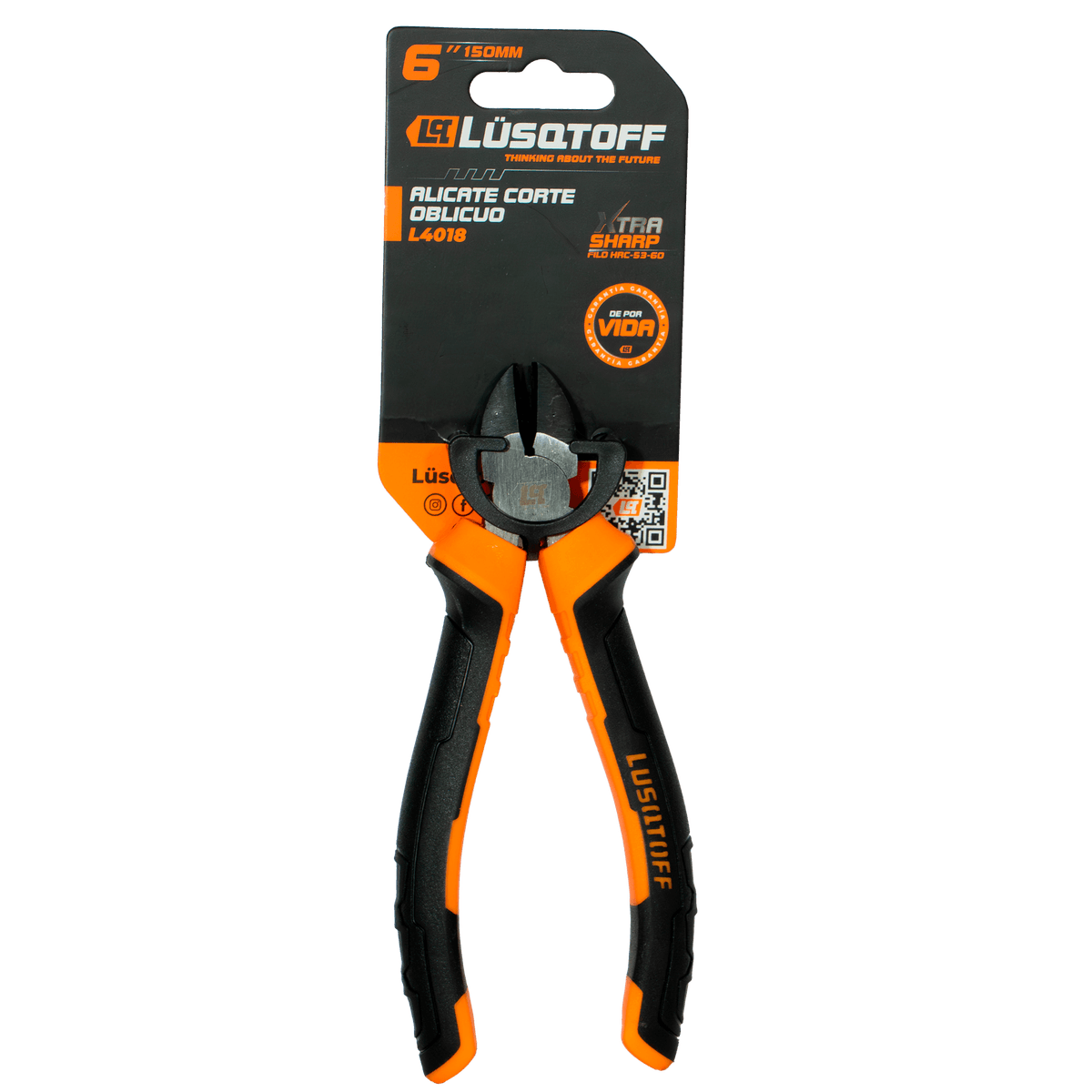 Alicate Corte Oblicuo 6" (150mm) L4018 - Lüsqtoff