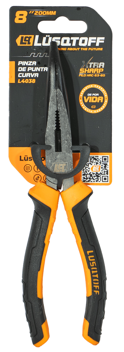 Pinza De Punta Curva 8" (200mm) L4038 - Lüsqtoff