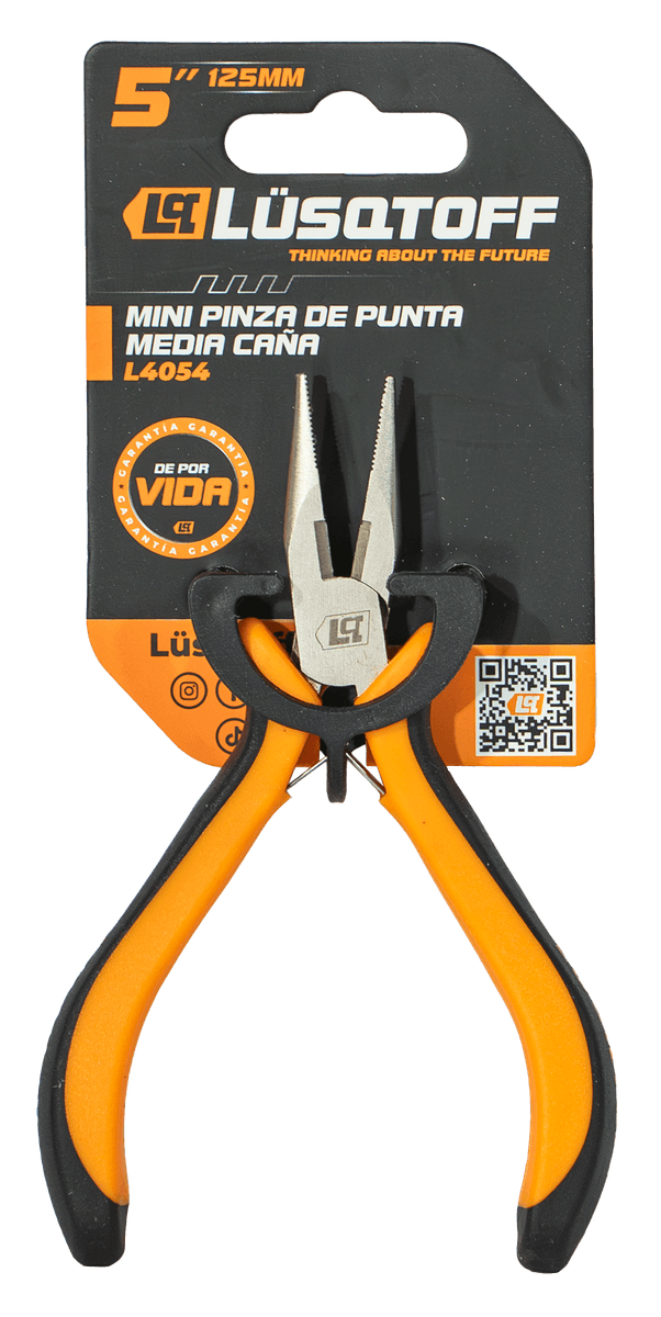 Mini Pinza De Punta Media Caña 5" (125mm) L4054 - Lüsqtoff