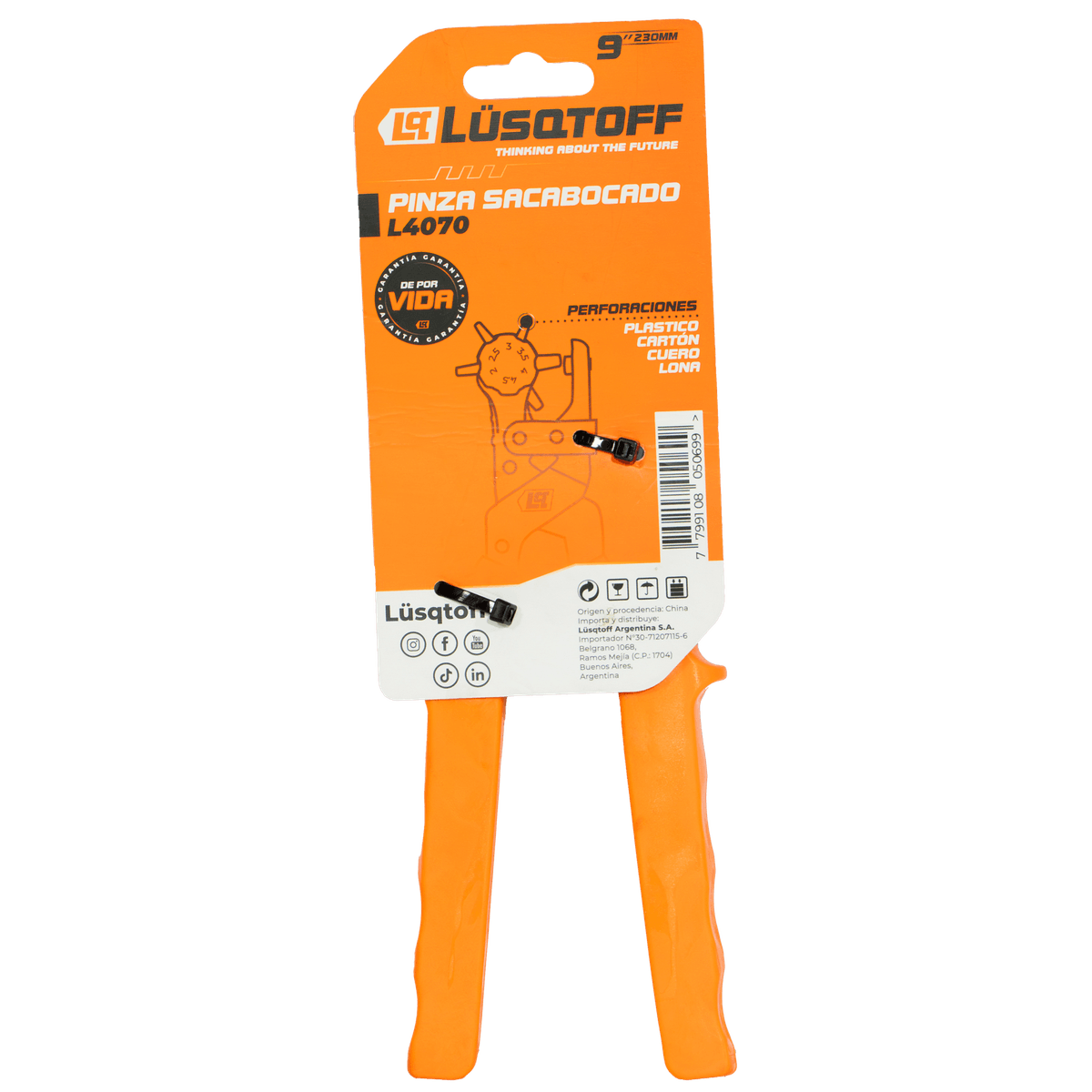 Pinza Sacabocado 9" (230mm) L4070 - Lüsqtoff
