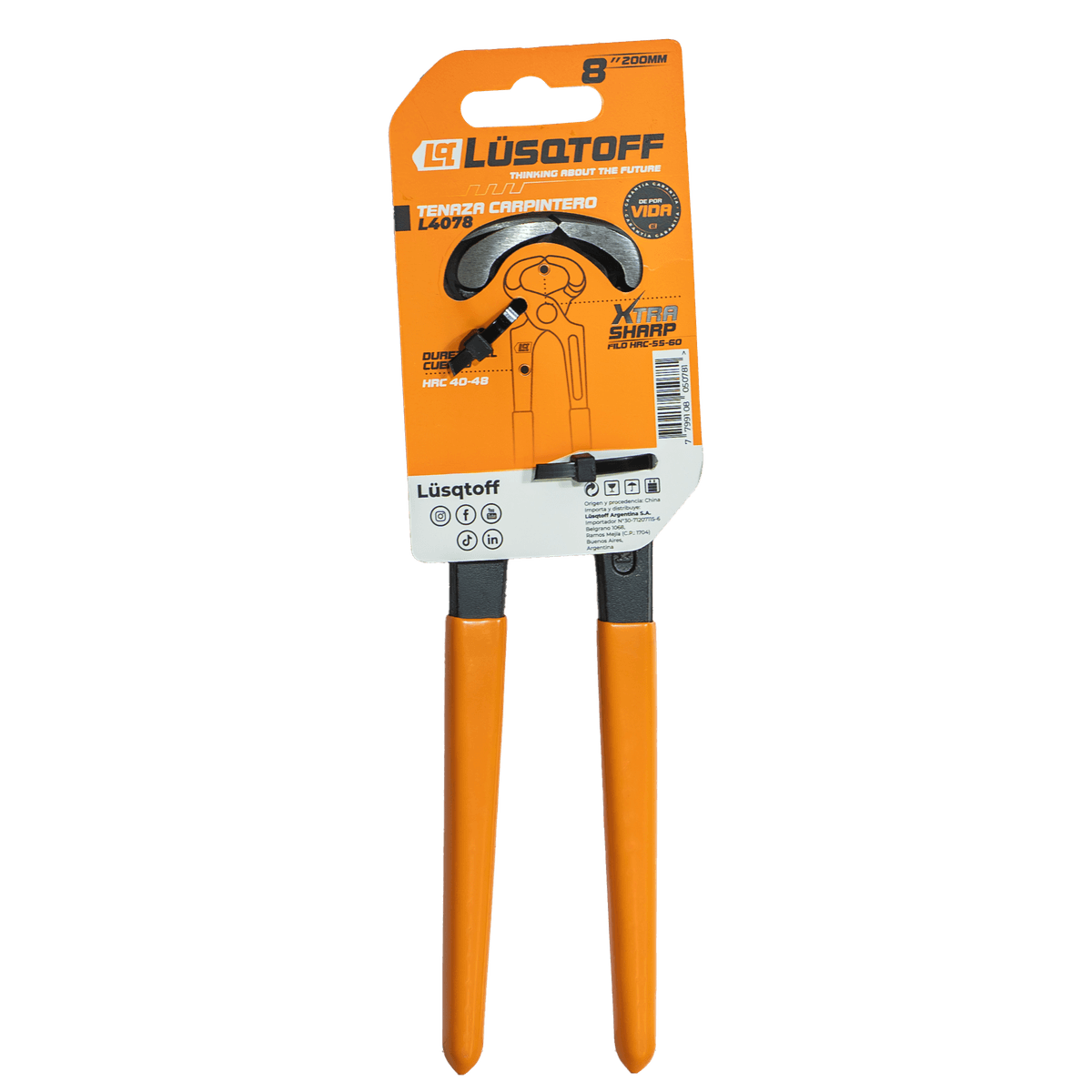Tenaza Carpintero 8" 200mm L4078 - Lusqtoff