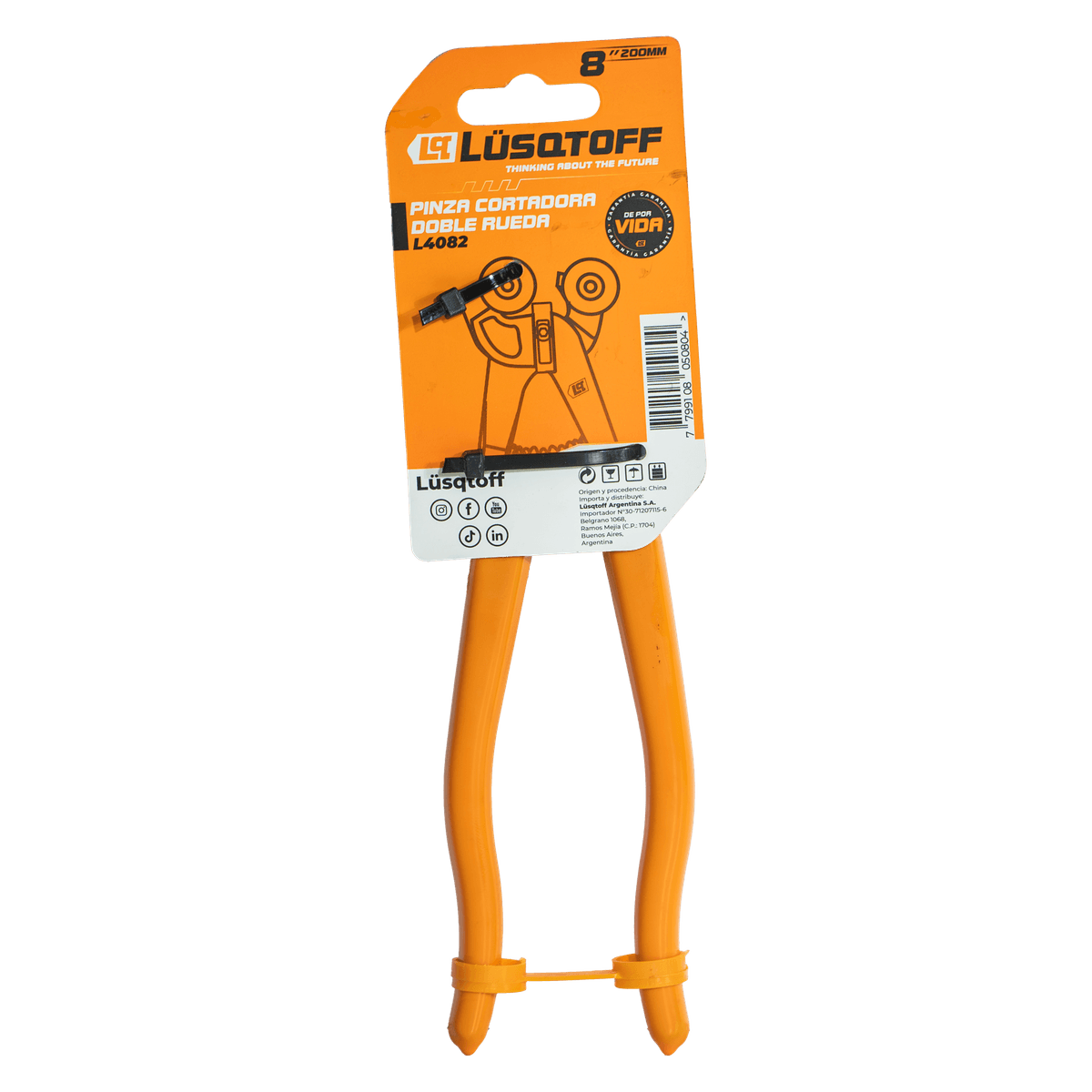 Tenaza Cortadora Doble Rueda 8" 200mm L4082 - Lusqtoff