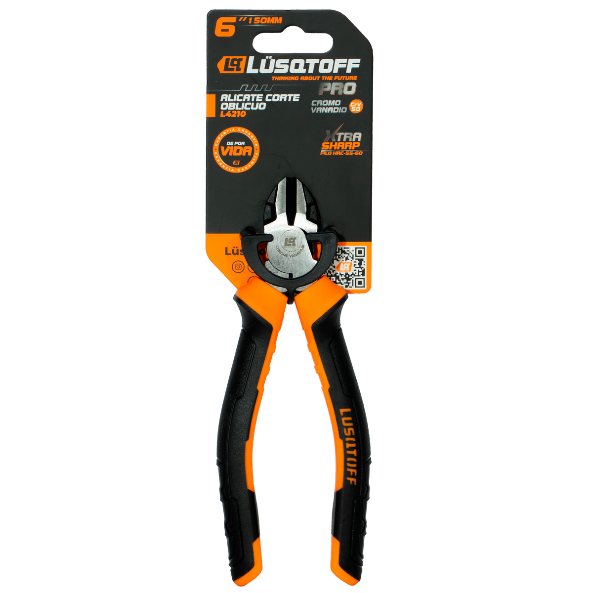 Alicate Corte Oblicuo PRO 6" 150mm L4210 - Lusqtoff