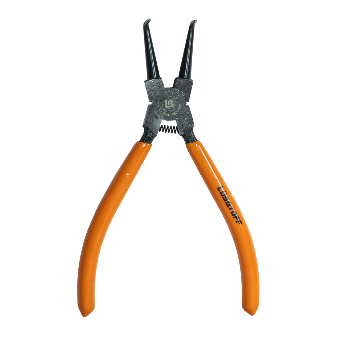 Pinza Seeger Cerrar Punta Curva 7" 180mm Cromo Vanadio L4282 - Lusqtoff