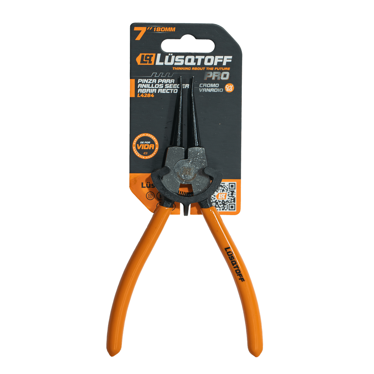 Pinza Para Anillo Seeger 7" 180mm Apertura Recta PRO L4284 - Lusqtoff
