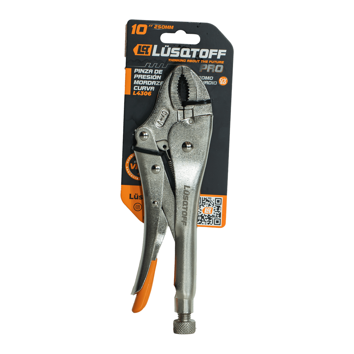 Pinza De Presión Mordaza Curva PRO 10" 250mm L4306 - Lusqtoff