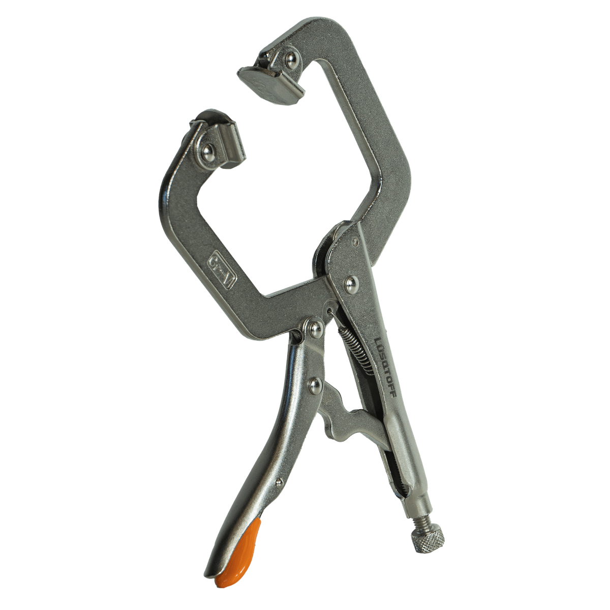 Pinza Presión Tipo C 9" 230mm Mordazas Autoajustables Cromo Vanadio L4316 - Lusqtoff