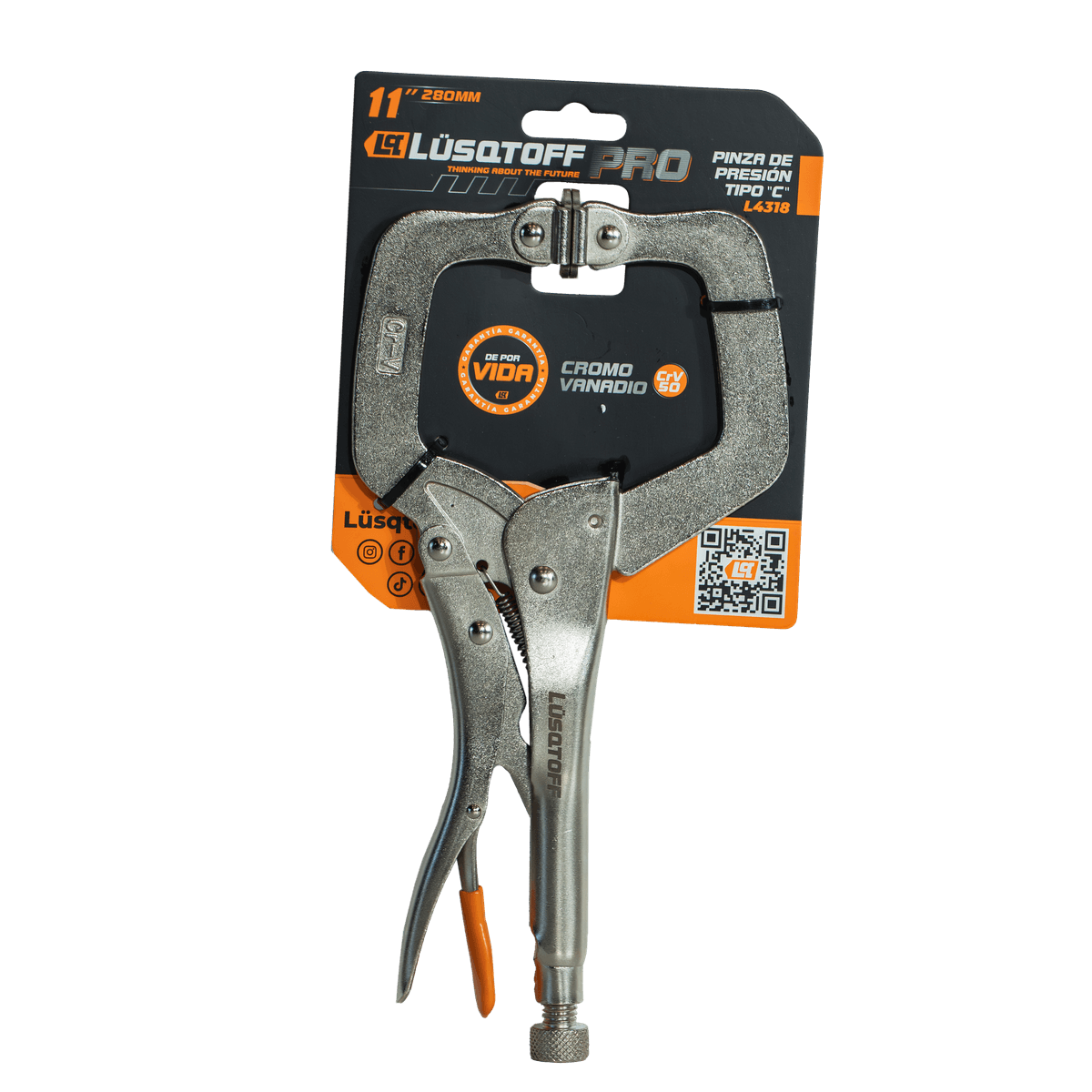 Pinza De Presión Tipo C PRO 11" 280mm L4318 - Lusqtoff