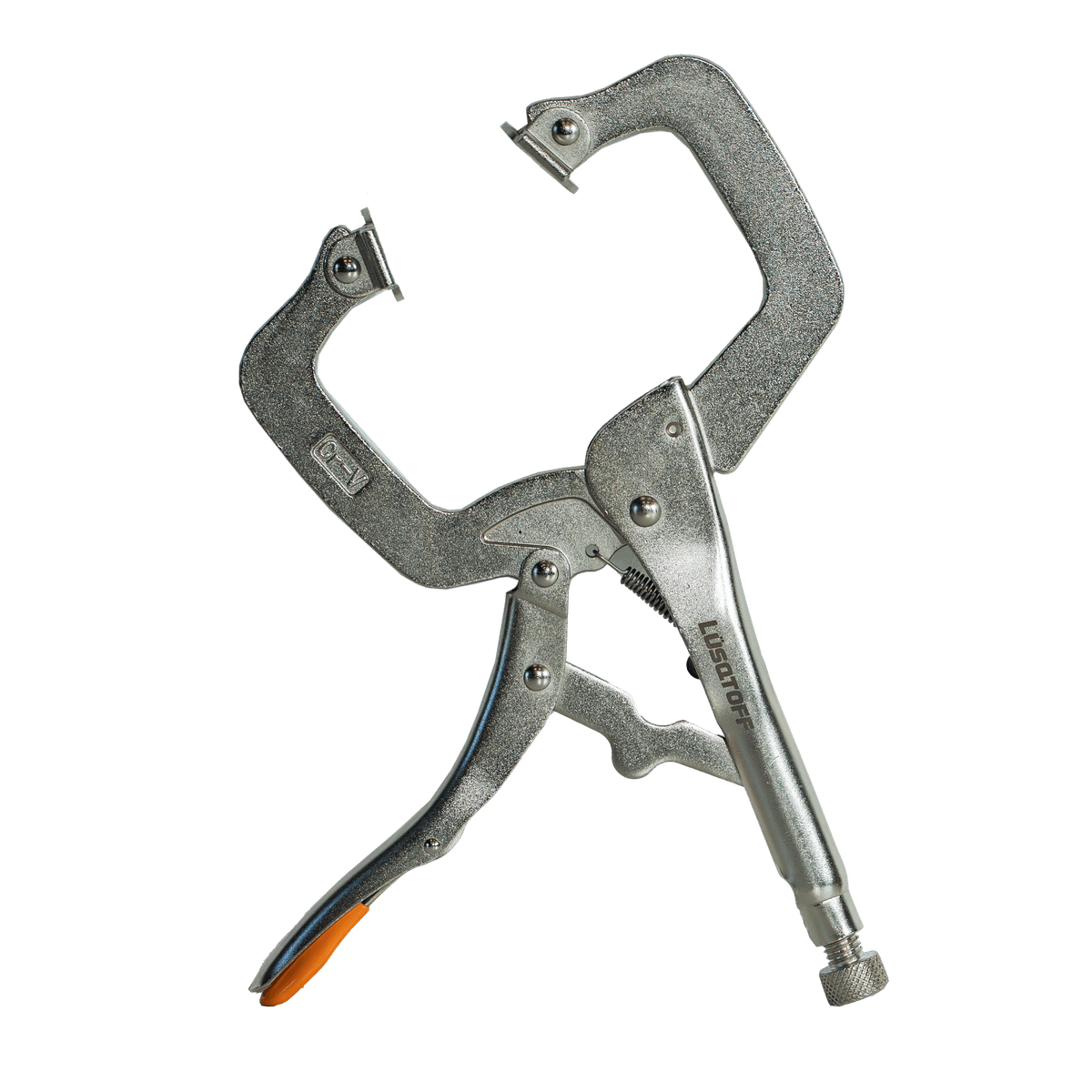 Pinza Presión Tipo C 11" 280mm Mordazas Autoajustables Cromo Vanadio L4318 - Lusqtoff