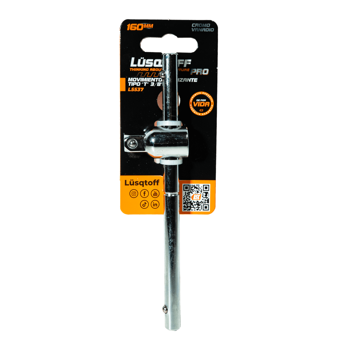 Movimiento Deslizante en T 160mm Encastre 3/8" L5537 - Lusqtoff