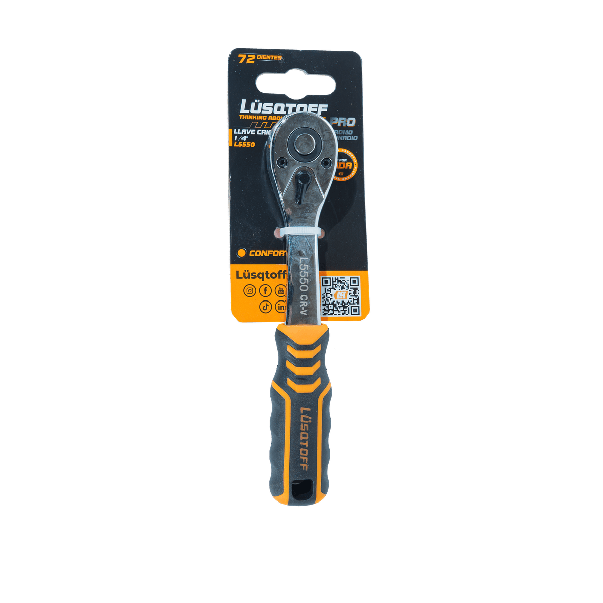 Llave Crique Confort Grip Encastre 1/4" L5550 - Lusqtoff
