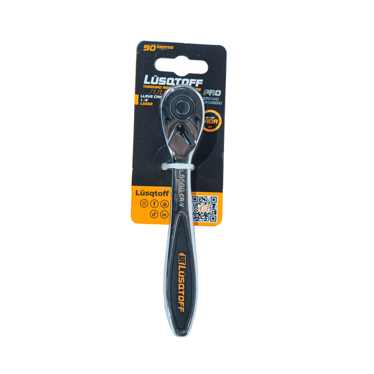 Llave Crique 90 Dientes Encastre 1/4" L5560 - Lusqtoff