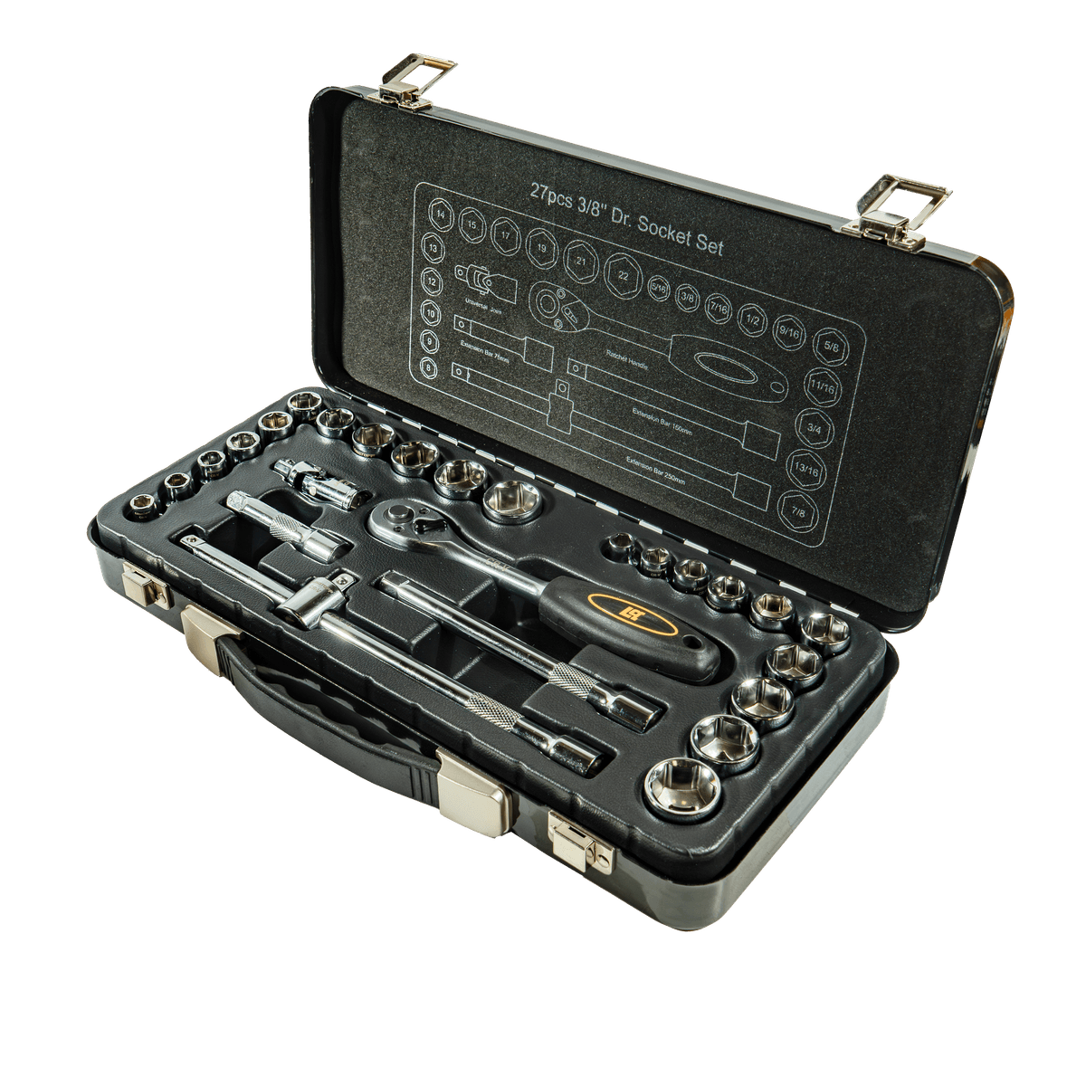 Juego de Bocallaves y Accesorios 27 Piezas Encastre 3/8 L5710 - Lusqtoff
