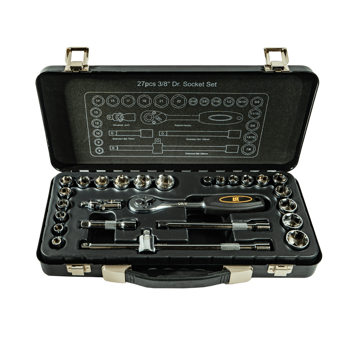 Juego de Bocallaves y Accesorios 27 Piezas Encastre 3/8 L5710 - Lusqtoff