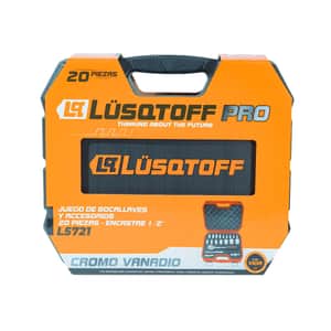 Set Tubos Bocallaves Herramientas 1/2" 10-32mm Maletín 20 Piezas L5721 - Lusqtoff