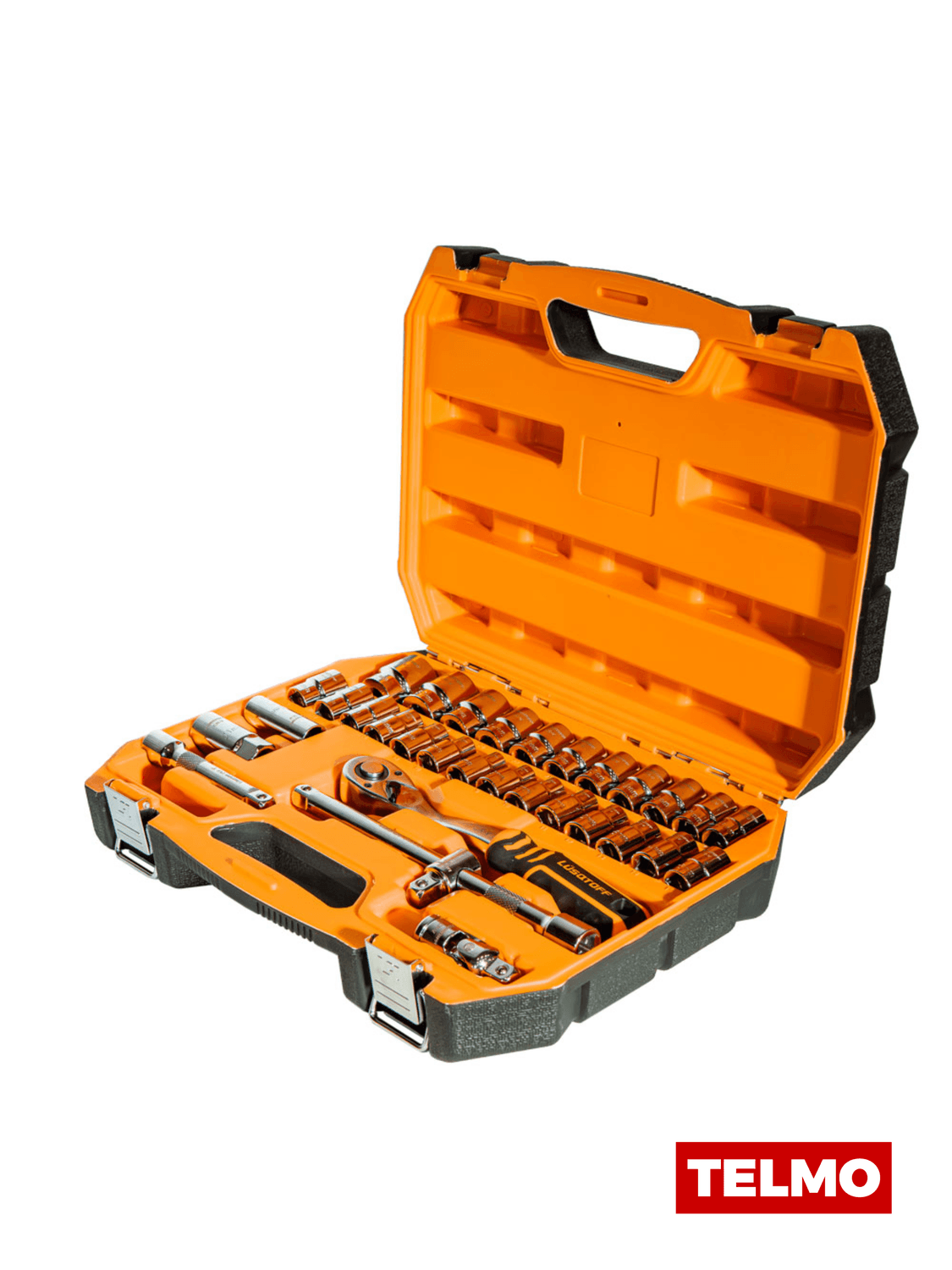 Set Tubos Bocallaves Herramientas 1/2" 8-32mm Saca Bujías Maletín 32 Piezas L5724 - Lusqtoff, foto real