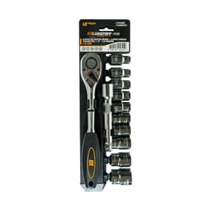 Set Tubos Bocallaves Herramientas 1/2" 10-24mm Crique Extensión 12 Piezas L5725 - Lusqtoff