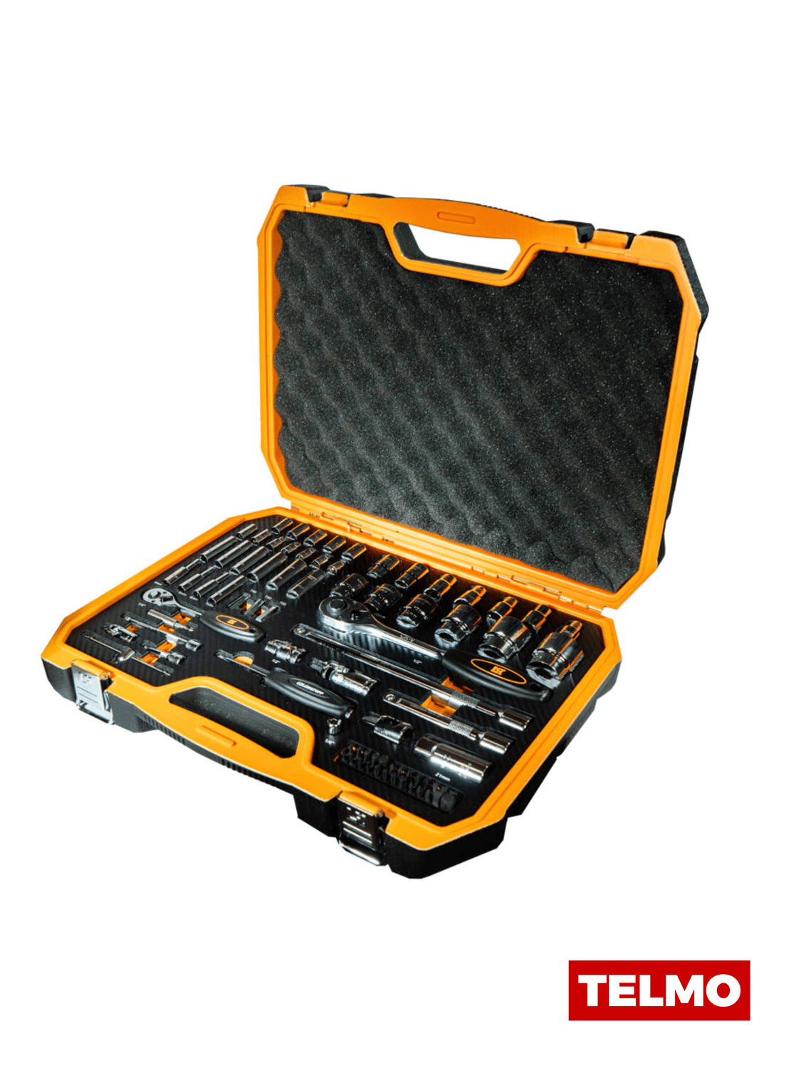 Set Tubos Bocallaves Herramientas 1/4" 1/2" Puntas Saca Bujía Maletín 79 Piezas L5730 - Lusqtoff, foto real