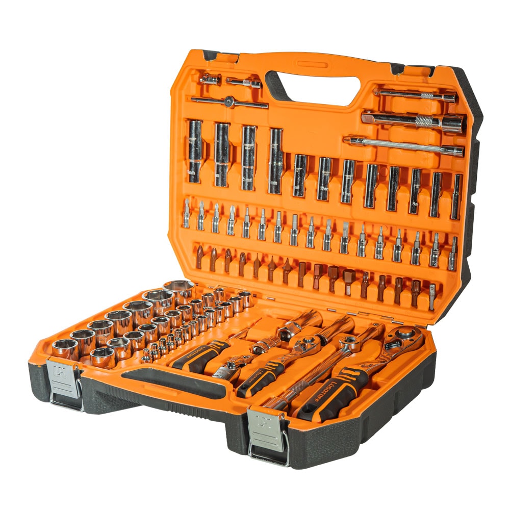 Set Tubos Bocallaves Herramientas 1/4" 1/2" Criques Puntas Extensiones 94 Piezas L5735 - Lusqtoff